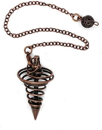 Metalni klatno Pendulo Pendulums za dosje iscjeljujuće piramide Privjesak ogrlica Žene Muške Spiral Pendule