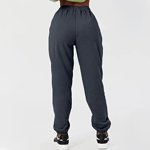 Gumipy Womens Dukset sa džepovima plus veličina Stretch Solid Color Lounge Hlače WorkOut Yoga konusna jogger activewear