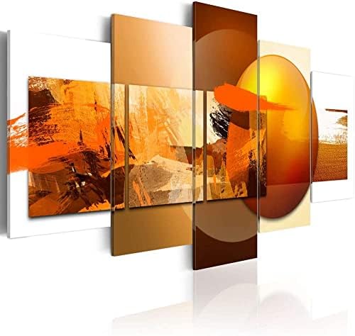 Vizuelni umjetnički dekor 5 komada platnena zidna Umjetnost apstraktna sfera prednosti i nedostaci slikarstvo narandžasto uokvireno i rastegnuto farbanje Zidna dekoracija za modernu kancelariju dnevnog boravka