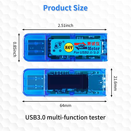 EC kupovina USB Tester, USB mjerač snage, 3.7-7.0 V 0-3A Voltage Tester multimetar, USB mjerač struje
