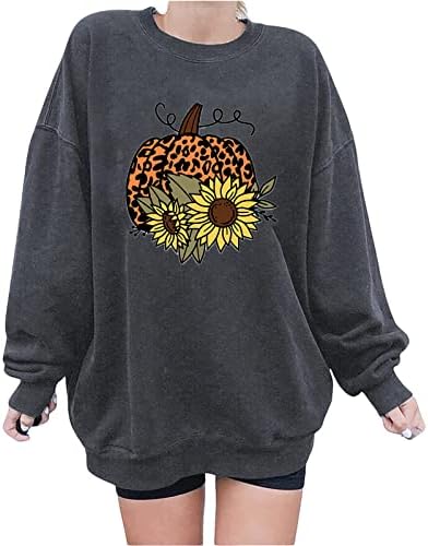 Pimelu Jeseni džemperi za žene tiskani pulover džemper grafički duks labavi košulje dukserice bez kapuljače plus veličina