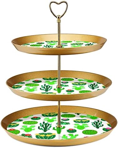 Stalci za torte Set od 3, kaktusa i opuncija cvijeće pijedestal prikaz stola Desert Cupcake