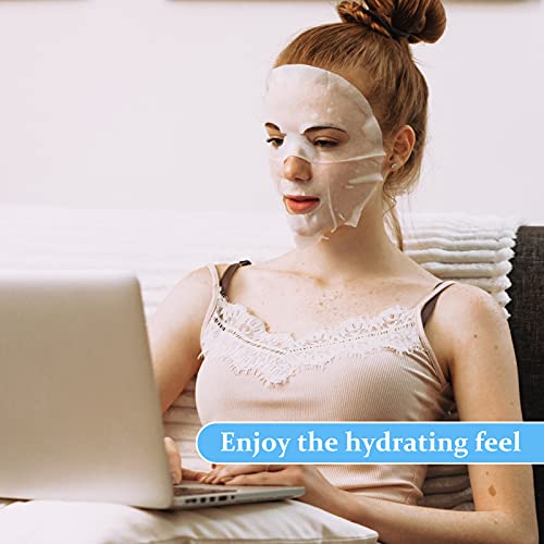 UNILIPO hidratantna maska za lice, Maska za lice trenutno posvjetljivanje & amp; hidratacija hijaluronskom kiselinom ,posvjetljivanje, Anti Aging Maska za lice sa UV zaštitom za njegu svih tipova kože, žene, pakovanje od 4 komada