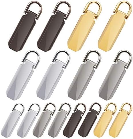 16 komada Zipper Pull prtljaga Kartica sa zatvaračem Povucite zamena zamena sa zatvaračem za odjeću, kofer, prtljag, ruksak, DIY CRAFT, 2 veličine, 4 boje, 4 boje