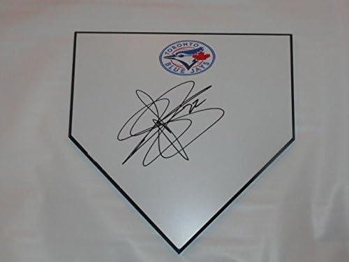 Drew Storien potpisan kućna ploča Toronto Blue Jays Autografiji točan otporan - MLB igra rabljene baze