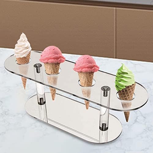 Generički sladoled konusni držač Clear Akril zaslon Sushi Roll stalak za konus držač konusa za vjenčanje popodnevne