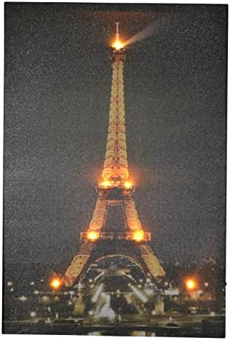 Uvezena poklon depo 16x24 Eiffelov toranj Lighttup slika,višebojni, 16 inča x 24 inča inča