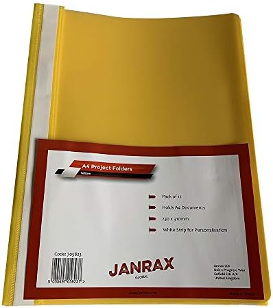 Pakovanje od 60 žutih fascikli projekta A4 kompanije Janrax
