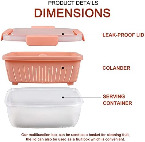 Artendjoon Berry Keeper Box sa cjedilom za frižider, Čuvajte bobicu svježom 15 dana, frižider proizvodi spremljene posude za skladištenje hrane, može se prati u mašini za sudove