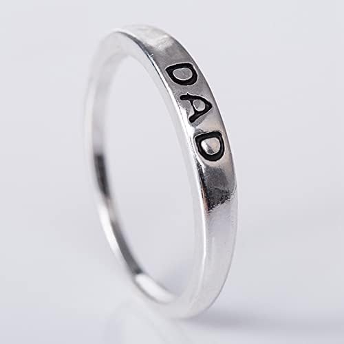 Prstenovi za vjenčanje i angažman Dan Charm otac modno pismo prsten srebrna prstena Legura muški srebrni retro retro