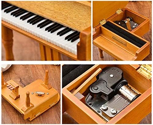 Alremo huangxing - klavir drvena muzička kutija 18 ton poklon muzička kutija sa stolkom kućna dekoracija muzičke