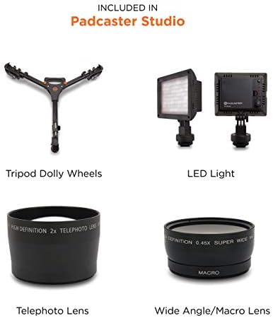 Padcaster Studio, Portable Filmmaking Full Video Production Studio za iPad sa kućištem, mikrofonima, slušalicama,