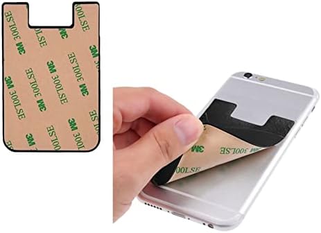 Držač telefonske kartice OCELIO za zadnju stranu telefona, kožni držač telefonske kartice, kompatibilan sa iPhoneom, Androidom i većinom Telefonasvjetska karta