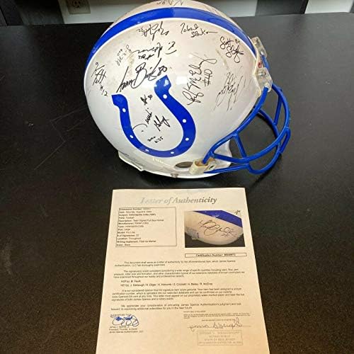 1997 Indianapolis Colts tim potpisao autentičnu utakmicu izdao kacigu sa JSA COA - autograme NFL kacige