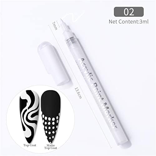 Olovka za nokte olovka za nokte vodootporna olovka za nokte olovka za brzo sušenje noktiju olovka za farbanje DIY apstraktne linije olovka za nokte prijenosni vrh noktiju za farbanje 2.5 ml