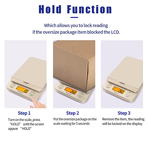 Fuzion skala za otpremu, 86 lb/0.1 Oz digitalna poštanska skala za pakete, držanje i Tare, LCD