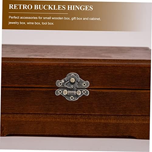 Anoily 1 set BOX LOCK HING HING HINDES kopče Poklon kutija Šarke kopče šarke za kuhinjske ormare Šarke i retro kopče Dekorativni box šarke vintage kutija za nakit