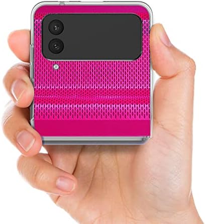Bcov Galaxy Z Flip 4 5G slučaj, Hot Pink ukras protiv ogrebotina čvrste teško slučaj zaštitni