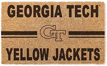 KH Sportski ventilator Georgia Tech Yellow Jackets Logo Team Coir Doormat, Multi, Brown