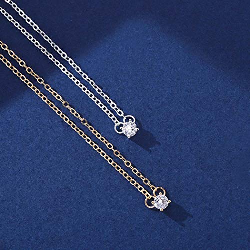 Adflyco Boho Kristalna ogrlica Rhinestone privjesak ogrlice lančani nakit podesiv za žene i djevojke
