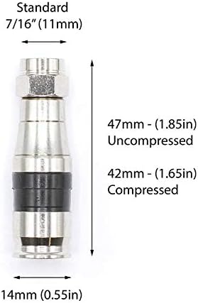 Primjena kompresije koaksijalnog kabla CIMPLE CO - 4 pakovanje - za RG11 Coax kabl - sa vremenskim brtvom O prsten i voda u tijeku