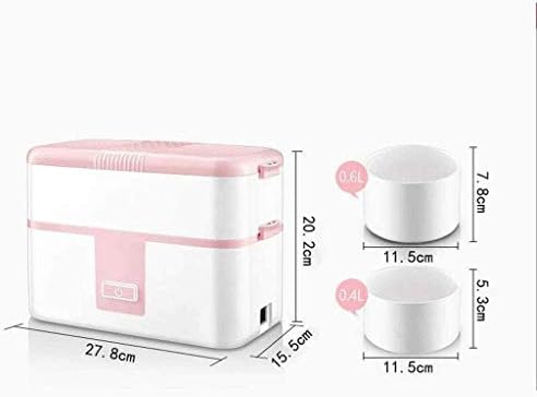 LKYBOA Pink izolovana kutija za ručak - dvoslojna izdržljiva izolaciona kutija za grijanje, praktični dizajn bijelog Porculanskog linera siguran i izdržljiv