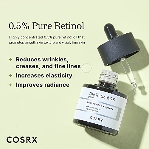 Cosrx biciklistička rutina kože - mucin puževa 96% esencija + Retinol 0,5 ulje, Set za oporavak lica i vrata,
