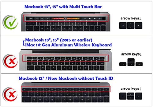 XSKN Španjolski jezik Silikonski poklopac kože za novu MacBook Pro 13 & za MacBook Pro 15 Plus naljepnica