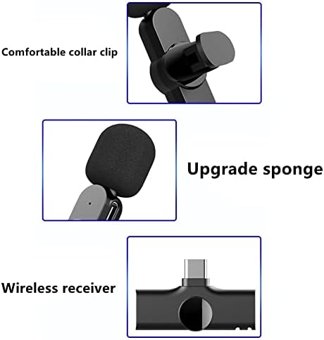 Mali mikrofonski mikrofon za bežičnu lavalier Audio Video Android TIP-C za dom, računar, snimanje, konferencija,