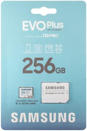 Samsung Evo Plus 256GB MicroSDXC memorijska kartica radi sa DJI Mavic Air, Air 2, Air 2s Drone 4k V30 U3 UHS-I