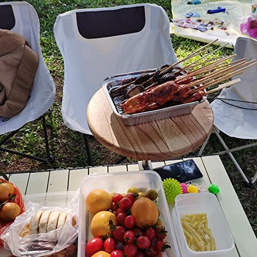 Vanjski stol drveni stalak za torte, rustikalni stol za izlaganje, okrugli držač za deserte, poslužavnici za kampiranje na otvorenom i zabave