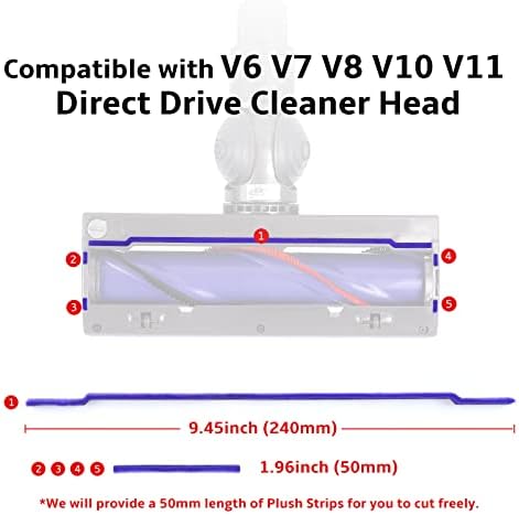 STORAPLE PLUSH STRIPS + zamena otvarača za zatvarač za Dyson V6 V7 V8 V10 V11 Direct Drive Cleaner