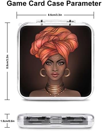 African American Pretty Girl Game Card Storage Case Hard Protective Organizer Box Za Nintendo Switch