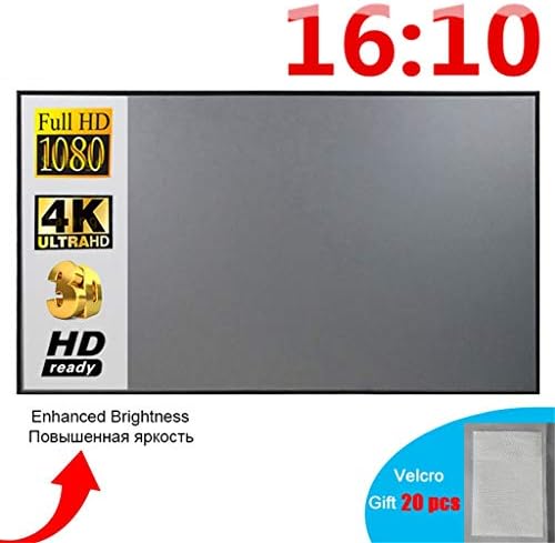 Ekran projektora Zyzmh 16: 10,100 120 inča Reflektivni projekcijski ekran za tkanine tkanine za YG300 DLP LED video beamer