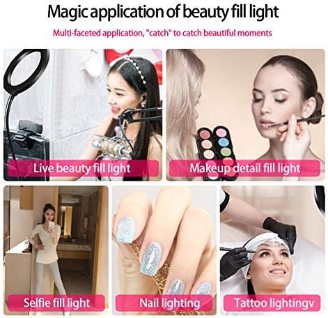 8-inčno selfi prstenasto svjetlo za punjenje, 20cm / 8-inčni Foto Video LED svjetlo s podesivim nosačem za mobilni telefon, za ljepotu prijenosa uživo