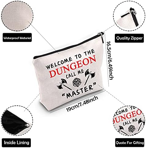ZJXHPO DND poklon za dobrodošlicu na tamnicu me nazovite master makeup torba D & D kozmetičke torbe Gamer Survival