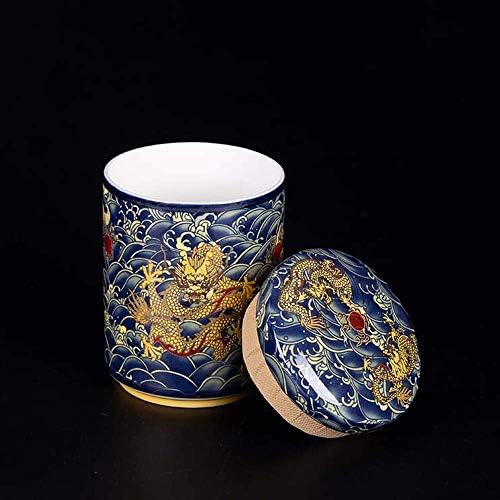 Lhmyghfdp Male urne za ljudski pepeo, kineski zmaj uzorak keramičke kremacije urn, čuva memorijalnu
