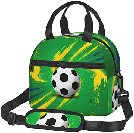 MOLIAE Sport Ball Soccer print izolovana torba za ručak,velika kutija za ručak, višekratna nepropusna torba za radna Školska putovanja