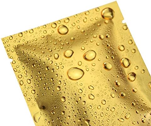 100kom mat Zlatna metalna folija Mylar torbe sa otvorenim vrhom savršene za uzorak 6x9cm