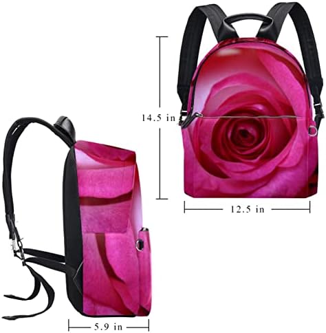 Tbouobt kožni ruksak za putovanja Lagani laptop casual ruksak za žene muškarci, ružičasti prugasti flamingo
