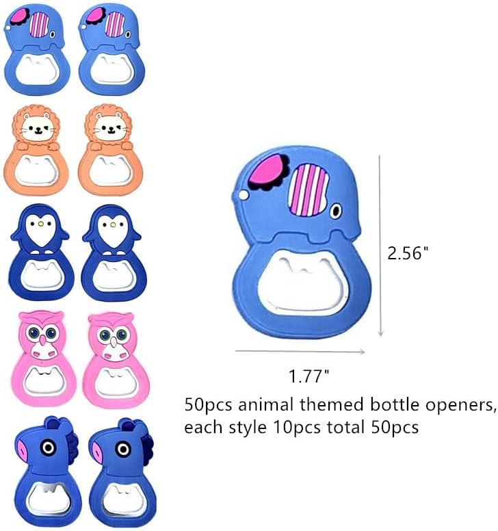 Tuširanje za bebe za goste Bulk 50 - Safari dekorati za bebe za dječake Animal Animal Baby Tuš Igra Priliji