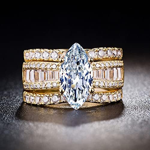 2023 Novi prsten nakit umetnuti poklon tri u jednom odvojive dame luksuzne rinestone prstene 3-komadne