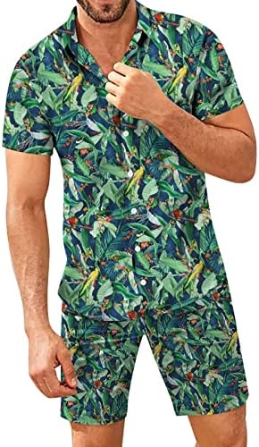 Bmisegm muško odijelo muško proljeće ljeto Casual plaža Casual kopčanje kratki rukav košulja štampani
