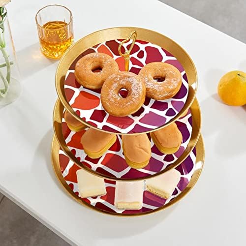 3 resied stalak za desert Cupcake Voće ploča Plastična služba zaslona za vjenčanje za rođendan