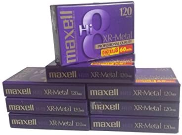8 Pack Maxell XR-Metal 120 Professional 8mm Hi8 60 min. Kasete