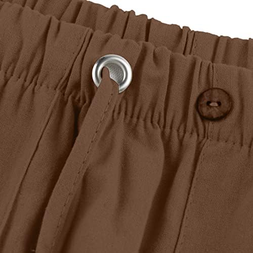 Muške ljetne hlače, muške pamučne paketne paket elastične struke lagane casual pantalone Slim Fit Yoga