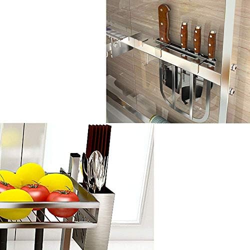 WHLMYH moderna kuhinjska polica od nerđajućeg čelika,kuhinjska polica za domaćinstvo stalak za suđe odvodni nosač od nerđajućeg čelika dvoslojno skladište