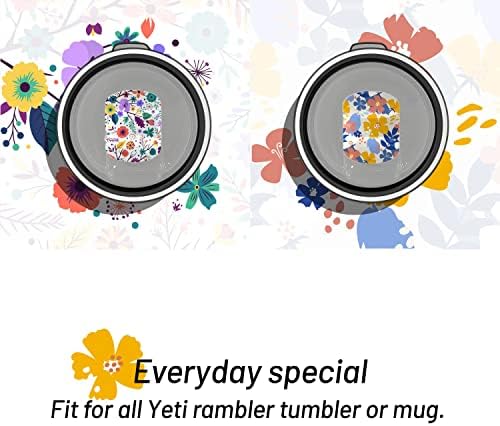 Za Yeti magnetic slider replacement, za Yeti lid magnetic slider replacement, Yeti magslider replacement set of 4, Floral Pattern