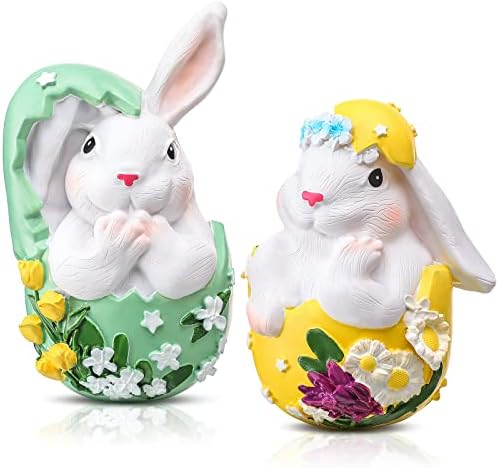 GERRII 2 kom. Uskršnji ukrasi za zeko proljeće Početna Dekor Uskršnje smole Bunny Decorn Bunny Figurice Uskrsni