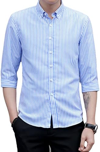 Maiyifu-GJ muške Striped button down Shirts Casual ovratnik Slim Fit Shirts Classic Stylish Business Dress Shirts